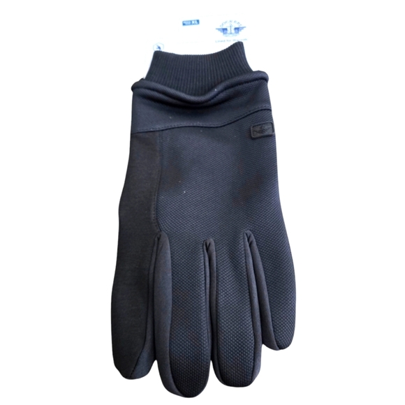 DOCKERS Levi Men's XL Black Fabric Gloves With Smartphone Touchscreen Capability - Picture 1 of 11